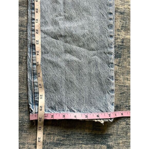 Madewell Light Wash Distressed Curvy 90's Straight Leg High Rise Jeans 25 - Picture 9 of 9